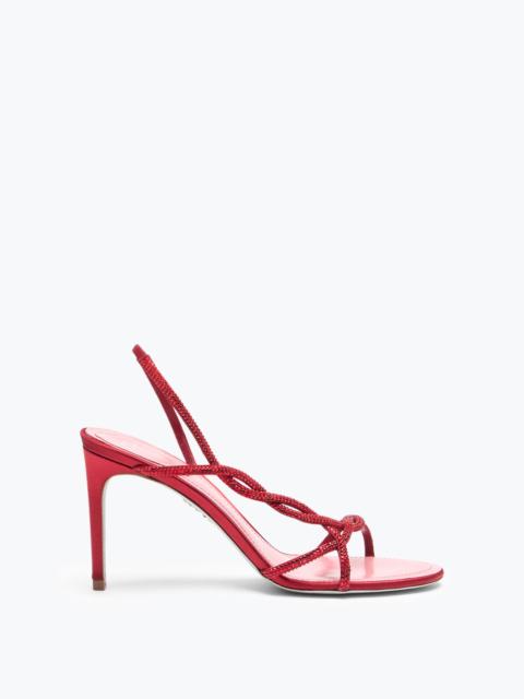 RENE CAOVILLA BRAID RED SANDAL 80