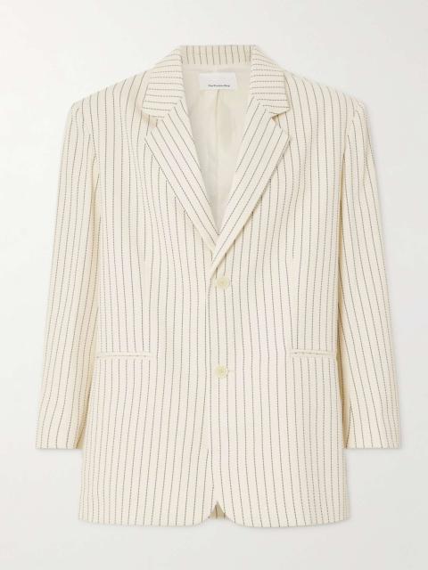 The Frankie Shop Aiden pinstriped twill blazer