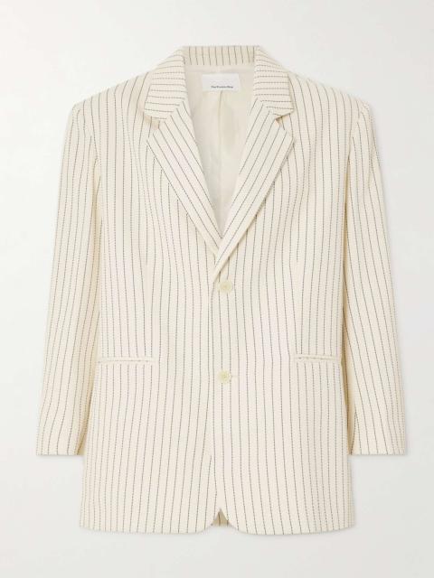 Aiden pinstriped twill blazer