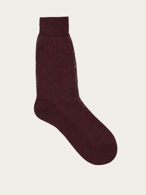 FERRAGAMO Ferragamo Monogram ankle socks