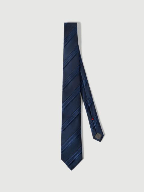 Brunello Cucinelli Textured striped silk tie