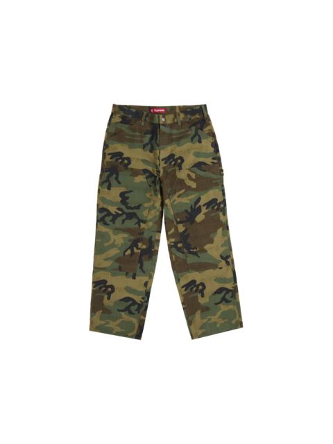 Supreme Supreme Jacquard Logos Double Knee Denim Painter Jean Woodland Camo
