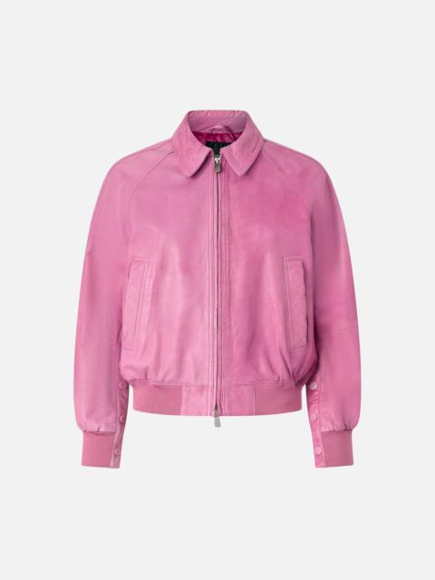 PINKO BOMBER JACKET IN VINTAGE LEATHER