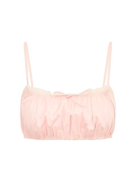 LoveShackFancy Yeva Bustier Satin Top light pink
