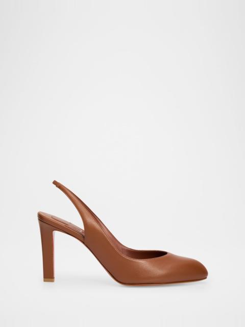 Christian Louboutin 85mm Fannylove Leather Slingback Pumps