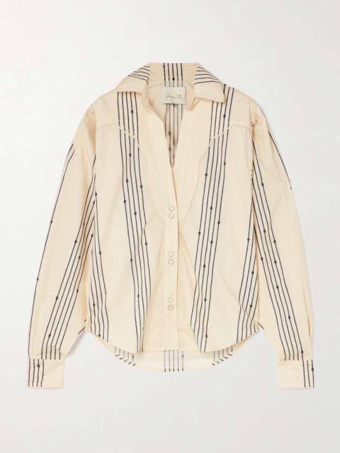 Johanna Ortiz Cabos Sueltos printed cotton-poplin shirt Cream