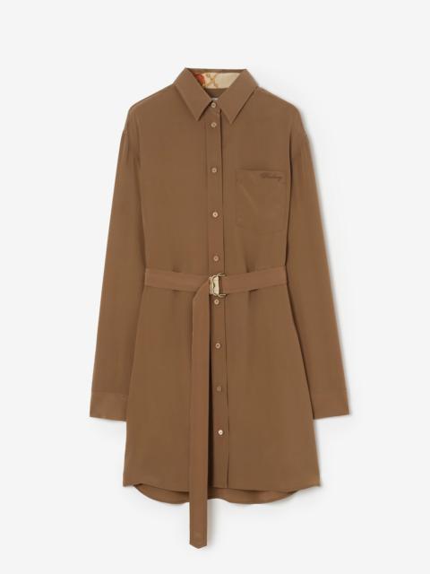 Burberry Silk Crepe de Chine Shirt Dress