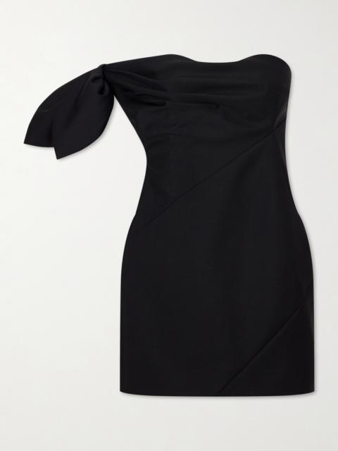 Givenchy Bow-detailed Wool And Mohair-blend Mini Dress