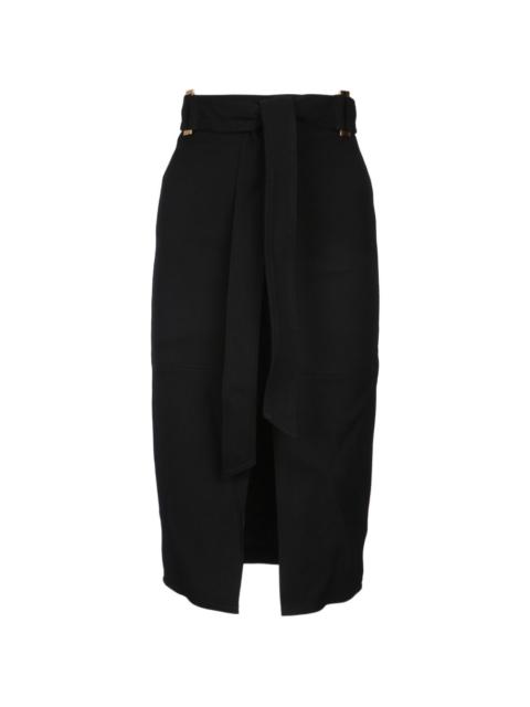 ELISABETTA FRANCHI belted midi skirt
