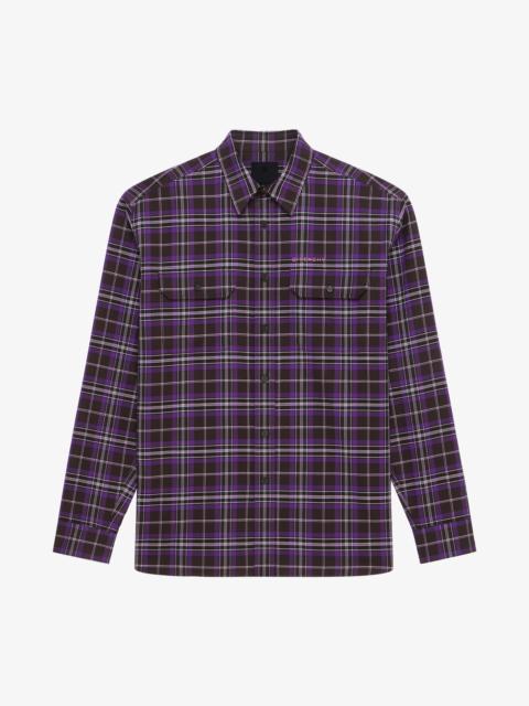 CHECKED SHIRT IN WOOL AND COTTON