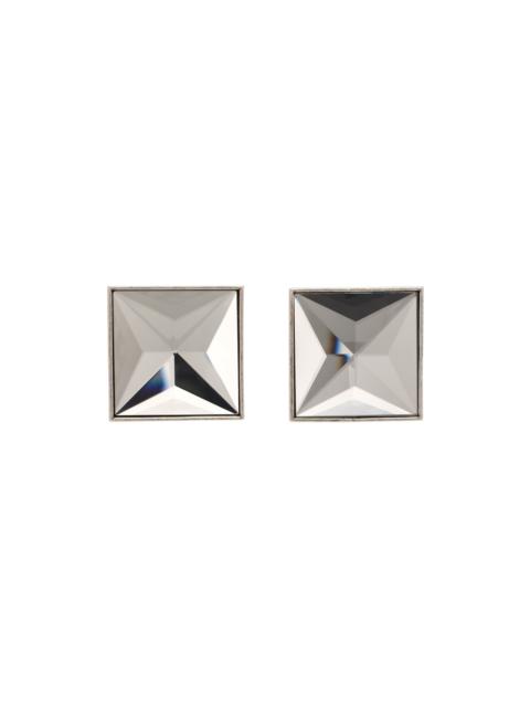 AREA Silver Pyramid Earrings