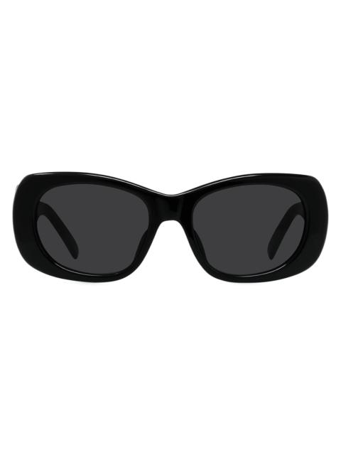 Givenchy Women's Givenchy Bold 53MM Geometric Sunglasses - Shiny Black Smoke