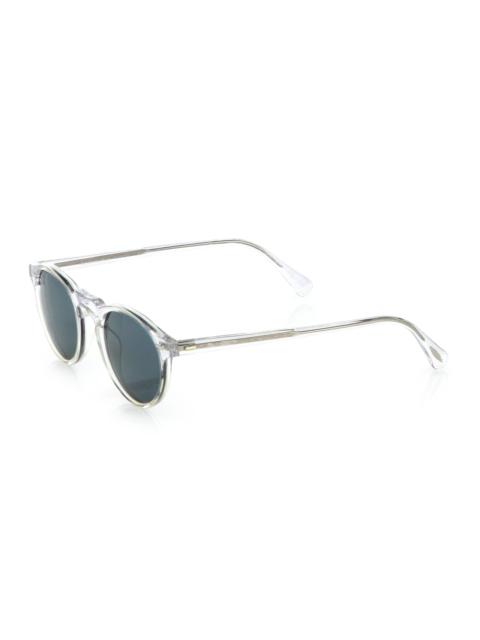 Oliver Peoples Men's Gregory Peck 47MM Round Sunglasses - Clear