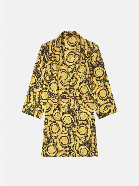Barocco Print Silk Dressing Gown