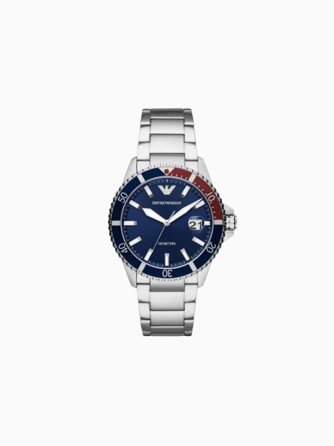 EMPORIO ARMANI Three-Hand Stainless Steel Watch