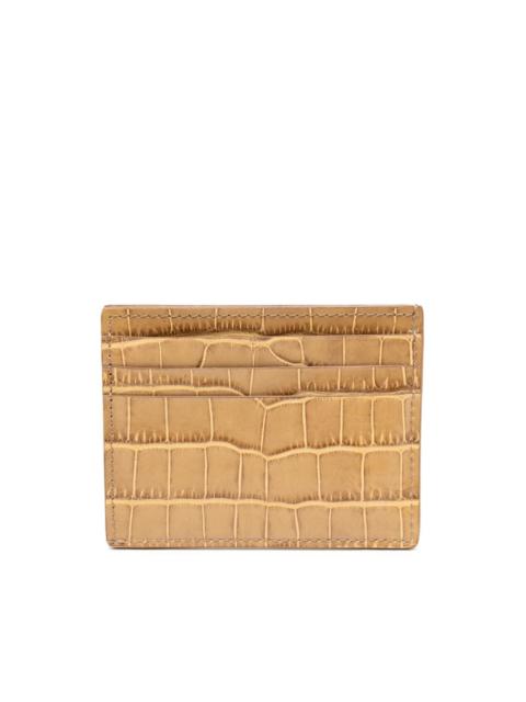 crocodile-embossed card holder