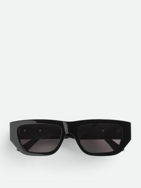 Bottega Veneta Bolt Recycled Acetate Rectangular Sunglasses