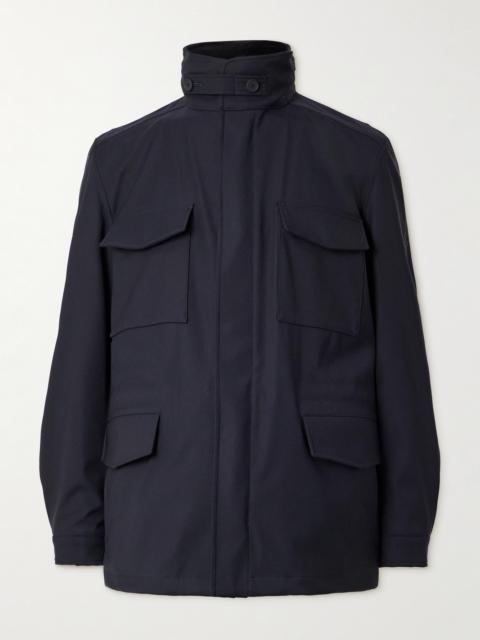 Loro Piana Traveller Logo-Appliquéd Bristol Clima System 3L Wool-Blend Hooded Field Jacket
