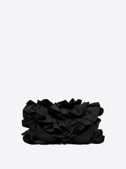 Dries Van Noten SATIN RUFFLE CLUTCH