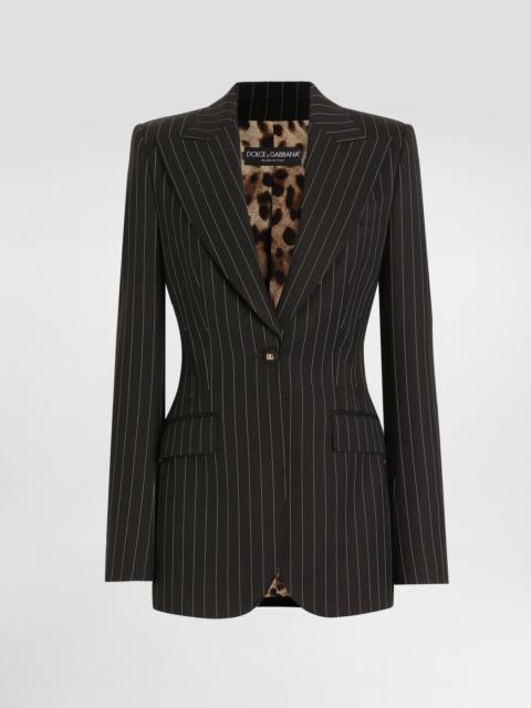 Dolce & Gabbana Single-breasted pinstripe wool jacket