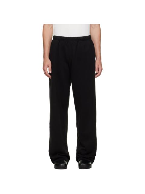 LES TIEN Black Heavyweight Puddle Sweatpants