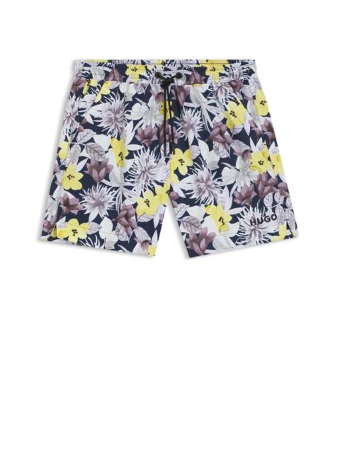HUGO QUICK-DRY SWIM SHORTS WITH ALL-OVER PRINT