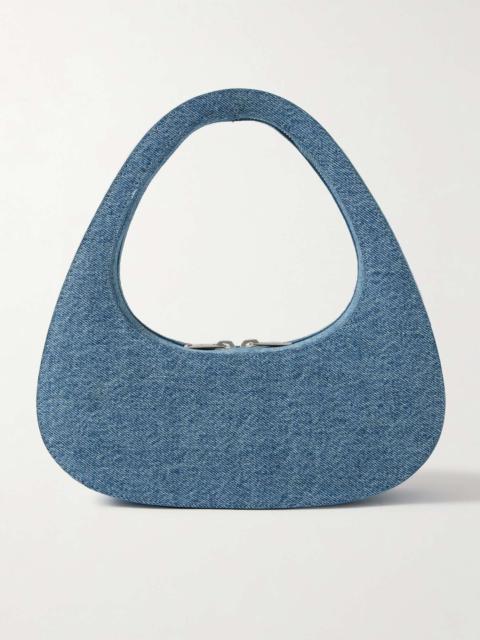 Swipe mini denim shoulder bag