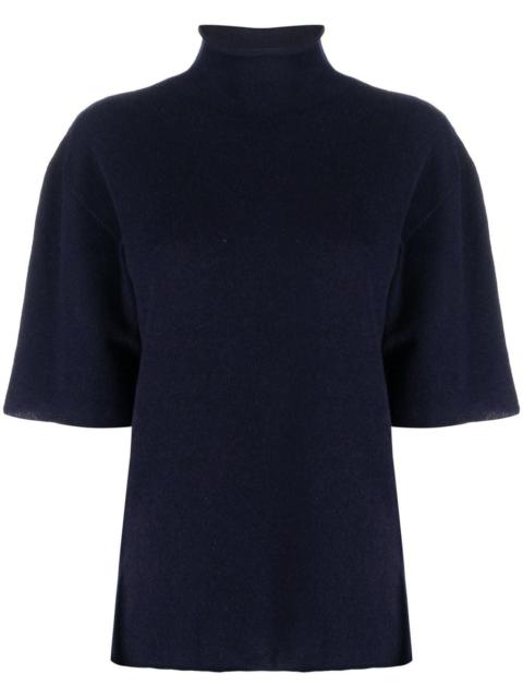 Jil Sander short-sleeved roll-neck knitted top