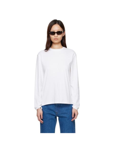 FLORE FLORE White Maggie Longsleeve T-shirt