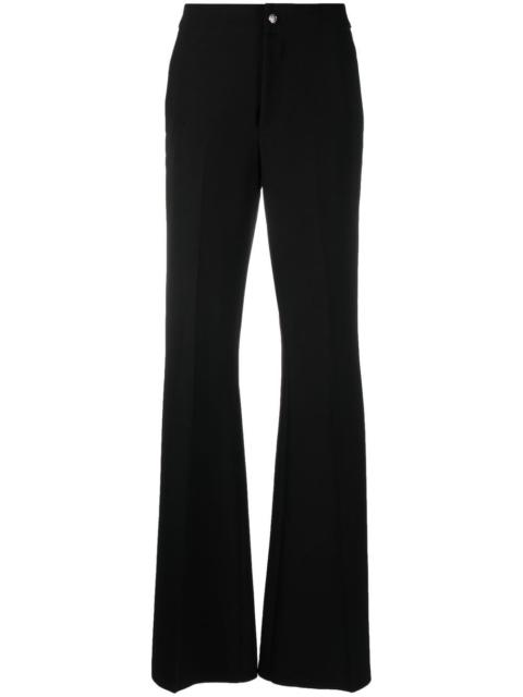 mid-rise flared trousers