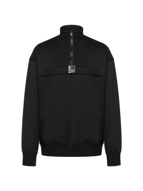 logo-appliquÃ© zip-up sweatshirt