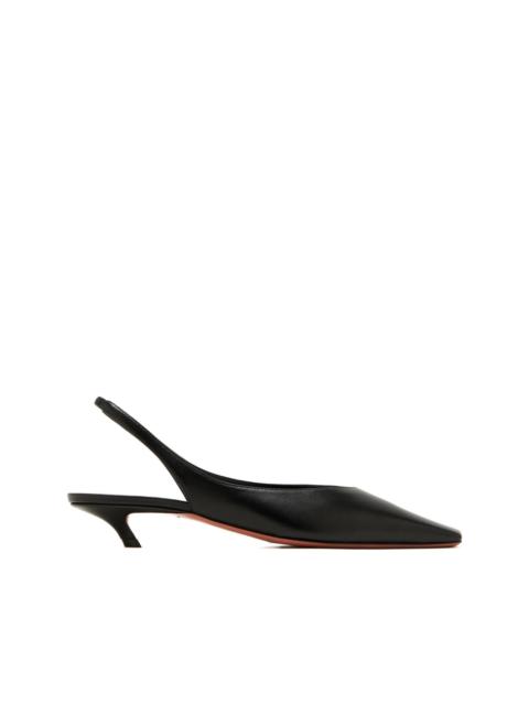 Amina Muaddi Jamie square-toe slingback-strap pumps