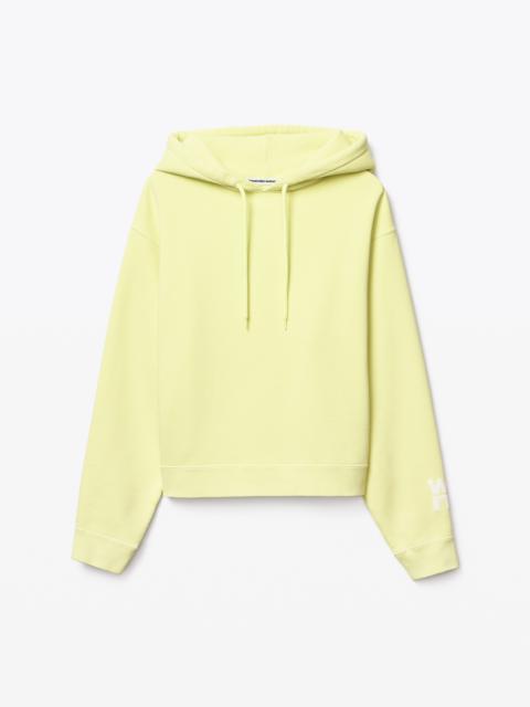 alexanderwang.t PUFF LOGO HOODIE IN STRUCTURED TERRY