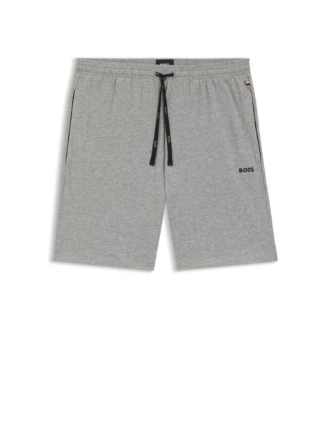 BOSS STRETCH-COTTON REGULAR-FIT SHORTS WITH LOGO DETAIL