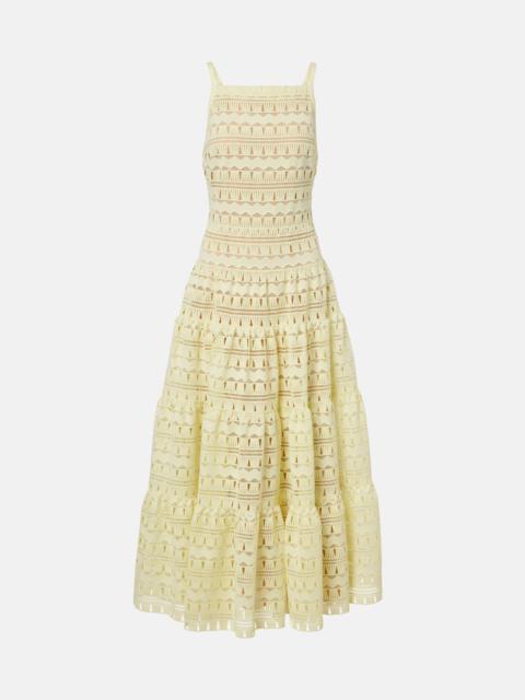 ELIE SAAB Macramé midi dress