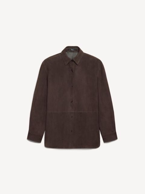 Theory Classic Menswear Shirt in Suede
