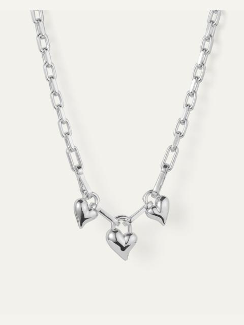 JENNY BIRD Padlock Triple Heart Pendant Necklace