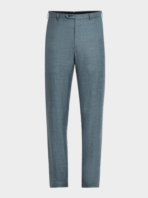 Brioni Men's Tigullio Flat-Front Twill Trousers