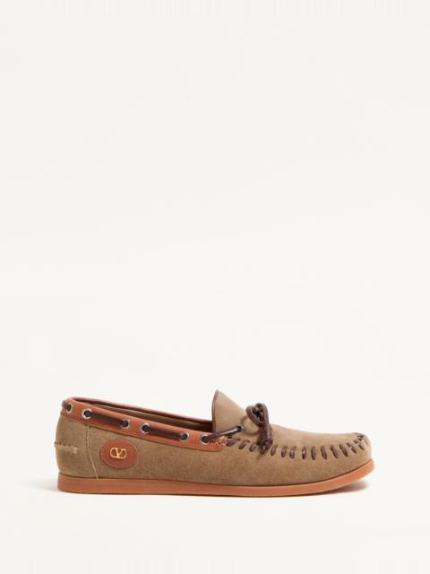 Valentino PALM AVENUE CRUST LEATHER BOAT SHOE