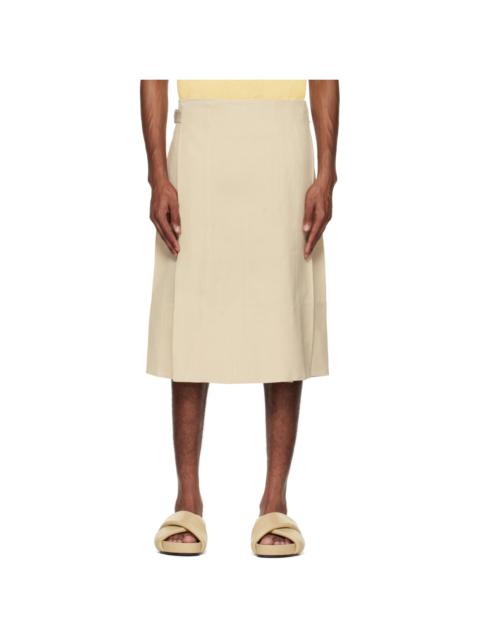 Jil Sander Beige Gonna Midi Skirt