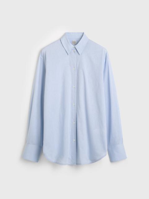 TOTEME Oversized summer shirt sky