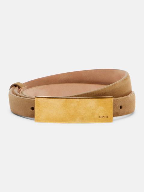 KHAITE Berlin suede belt