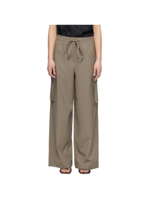 RÓHE Taupe Tailored Cargo Trousers
