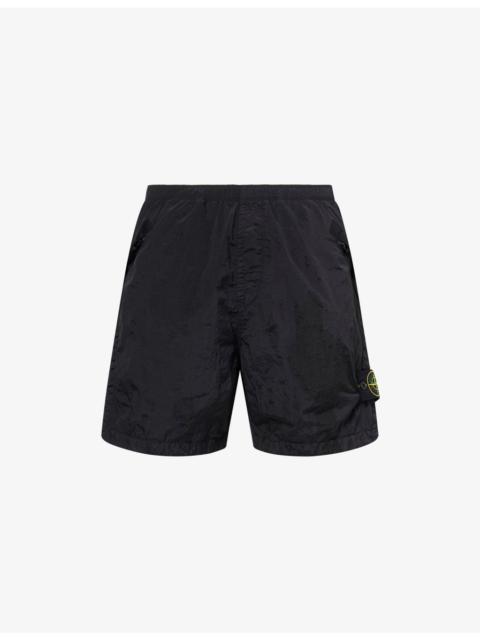 Stone Island Logo-Patch Woven Cargo Shorts