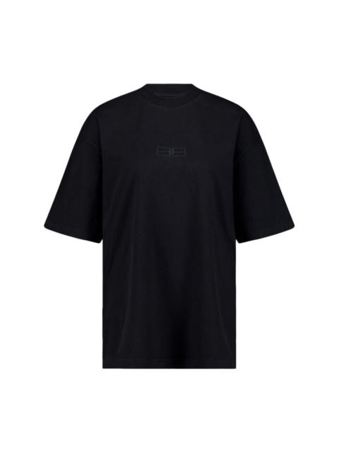 BALENCIAGA logo-embroidered T-shirt