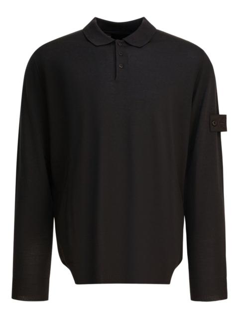 Stone Island logo-badge polo shirt