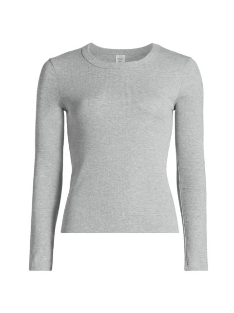 LESET Women's Kelly Long-Sleeve Slim-Fit T-Shirt - Heather Grey