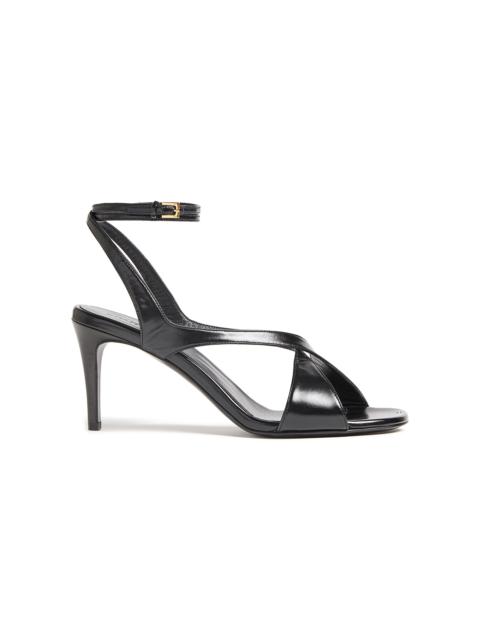 KHAITE Liria Ankle Strap Sandal 75 black