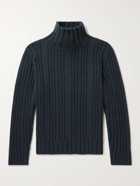 Loro Piana Ribbed Baby Cashmere Rollneck Sweater