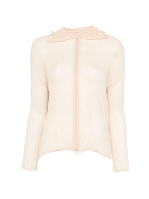 Pleats Please Issey Miyake chiffon twisted top